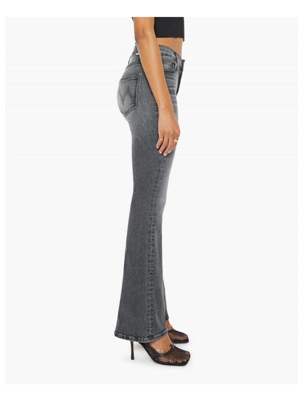 MOTHER the weekender Wanted! faded black jeans wide leg jeans denim pants 29 - Picture 4 of 15